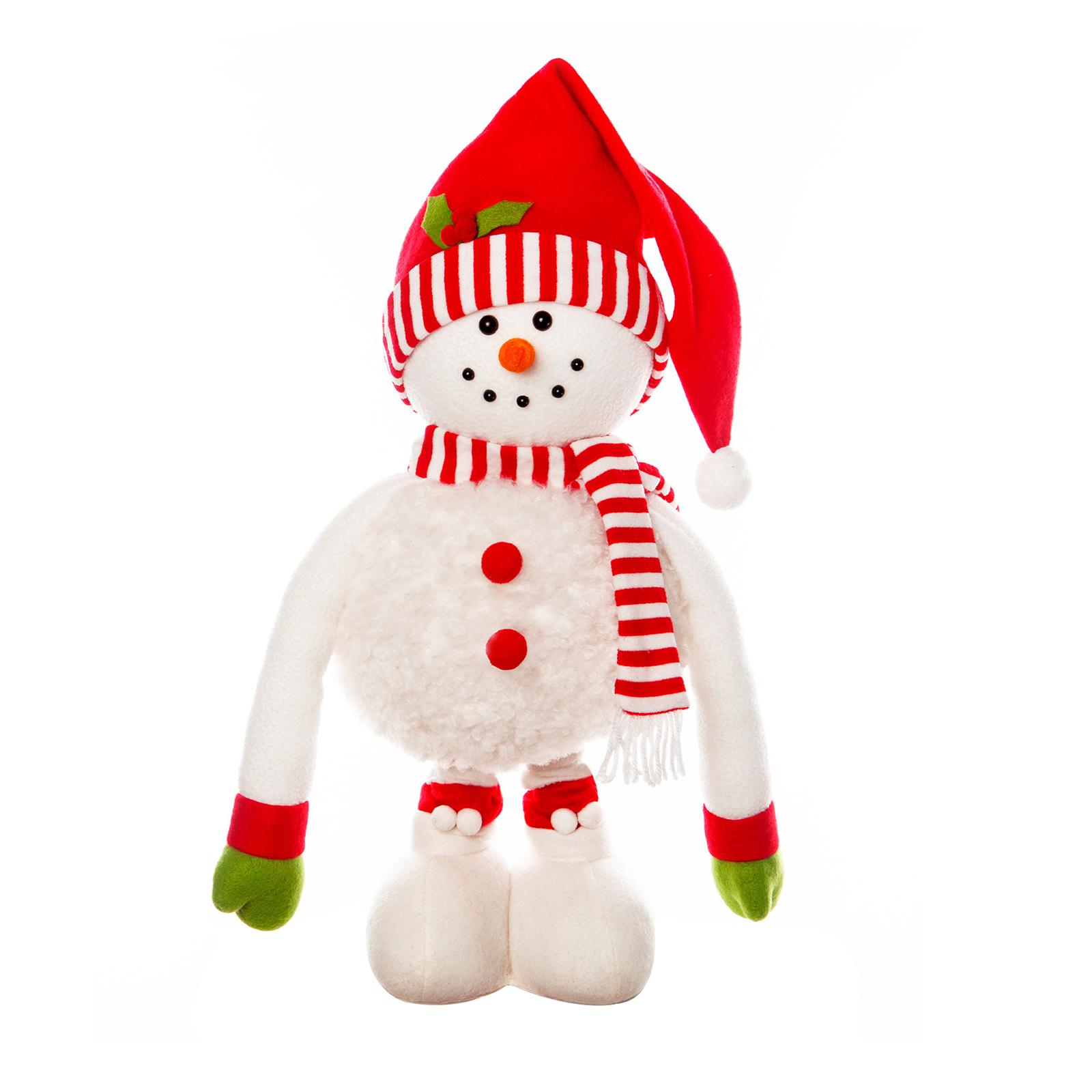 

Рождественский красный рождественский колпак украшение снеговик, рождественское выдвижное стоячее украшение снеговик, атмосферное украшение One Size