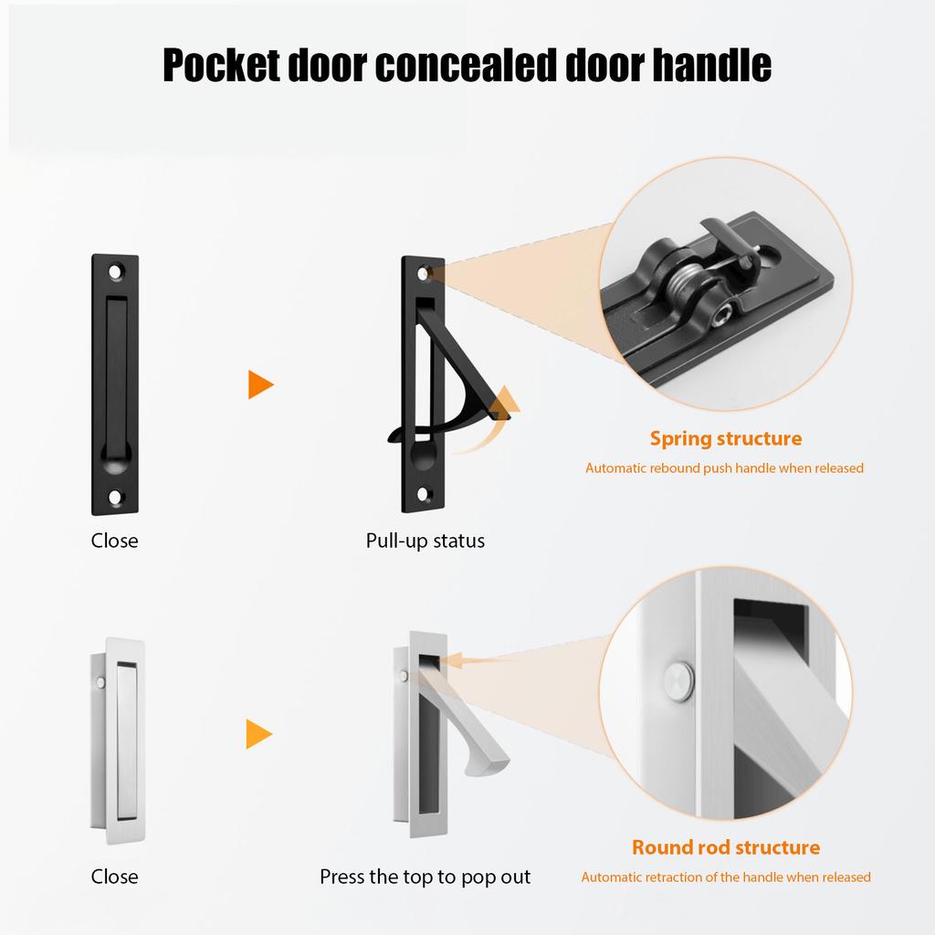 Modern Recessed Door Pull Hardware Collection Simple Installation For Wardrobes And Storage Areas