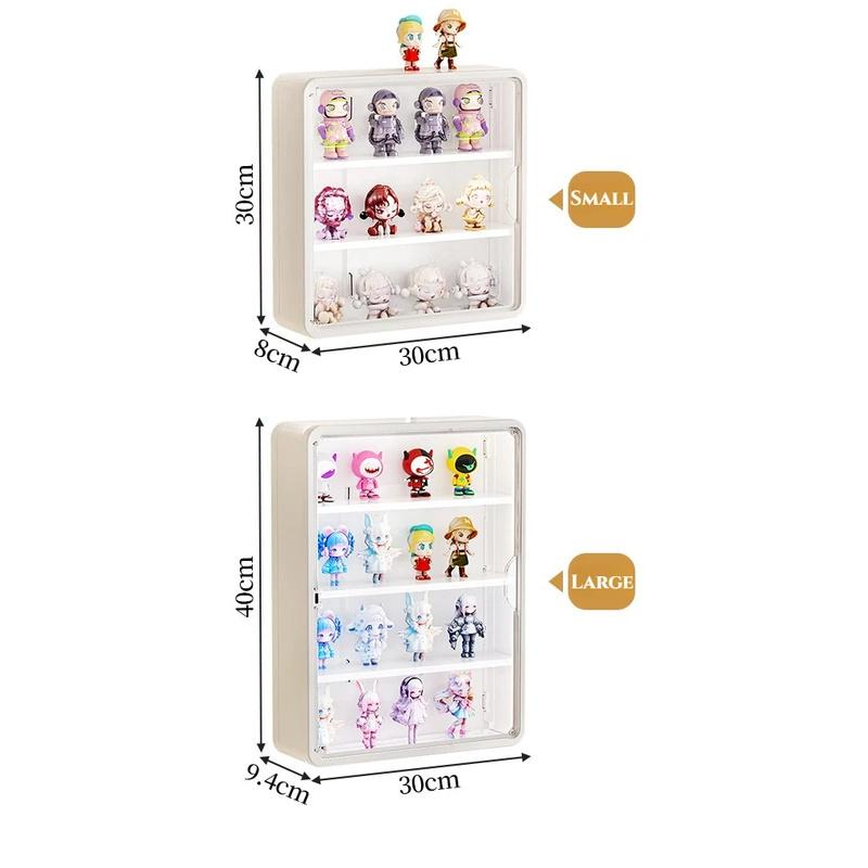 Wall-mounted doll magnetic doll display cabinet dust-proof doll hand box