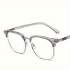 2pc Anti Blue Light Glasses Fashion Square Radiation Protection Eyeglasses HD Computer Metal Eyewear for Women and Men