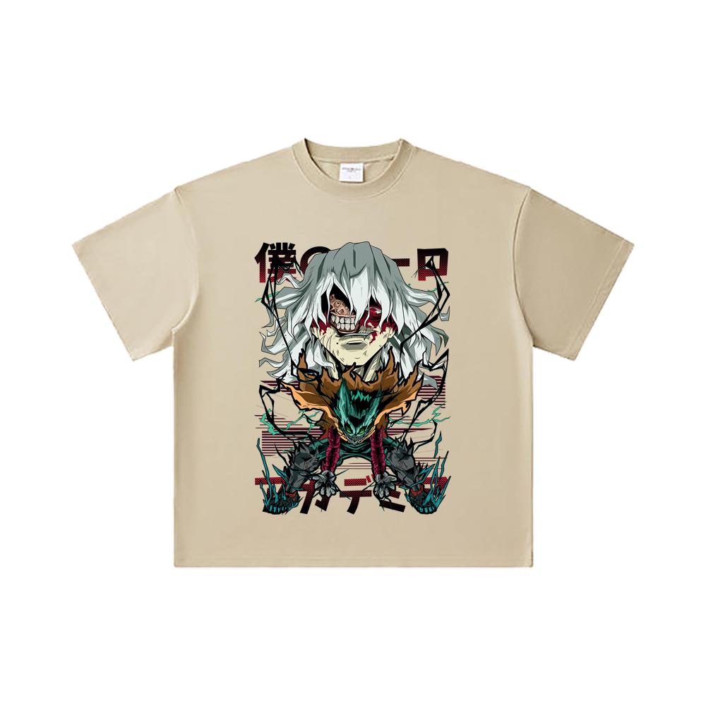 260 GSM Double Yarn 32 Count 100% Cotton My Hero Academia V9 Shigaraki Print Unisex Heavy Cotton T Shirt