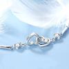 New Charms 925  Silver Bracelets Bangles for Women Valentine's Days Gift Cubic Zircon Double Heart Bracelet Jewelry