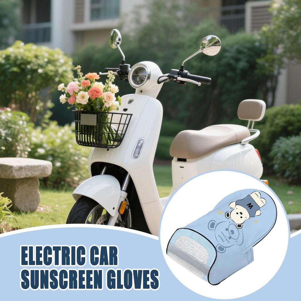 E-bike Motorcycles Handlebar Gloves Weatherproof Handle Cover Sun Protection Hand Guard Gloves For Riding Motorcycle Atv