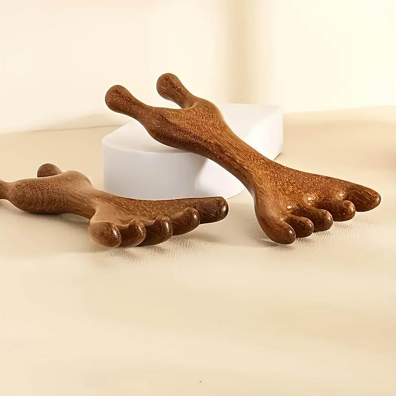  Pettine Massaggiante Multifunzione 1pz Design Ispessito a Cinque Denti, Adatto per Cuoio Capelluto, Collo e Tutto il Corpo, Pulitore Nasale e Paletta per Orecchie, Massaggiatore del Cuoio Capelluto