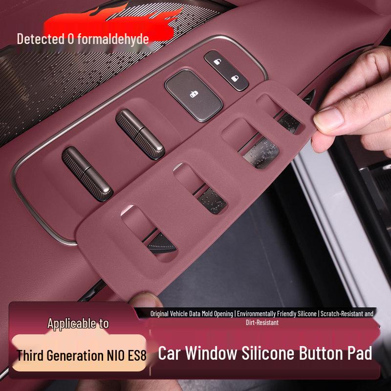 Fits 26 Nio ES8 Models: Door Window Lift Button & Pull Handle Protection Pad - Scratch Guard Interior Car Accessory.