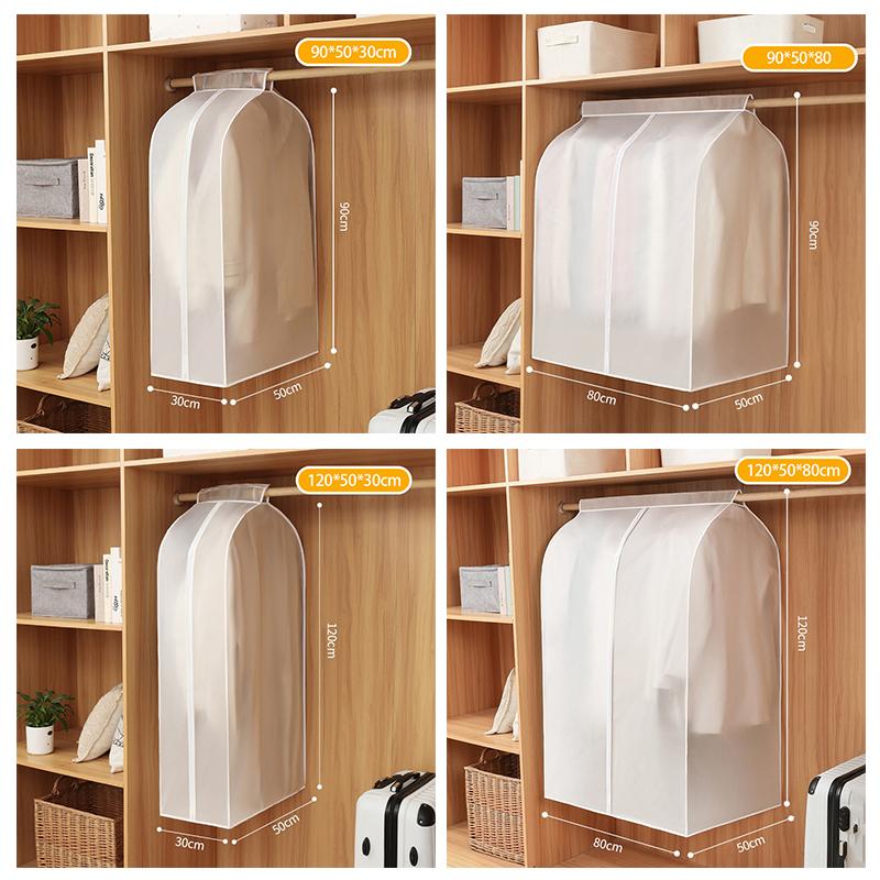 Clothing Dust Cover Transparent Dust Cover for Clothes Hanging Organizer Waterproof Dust-proof Wardrobe Clothes Cover YWFCZ04