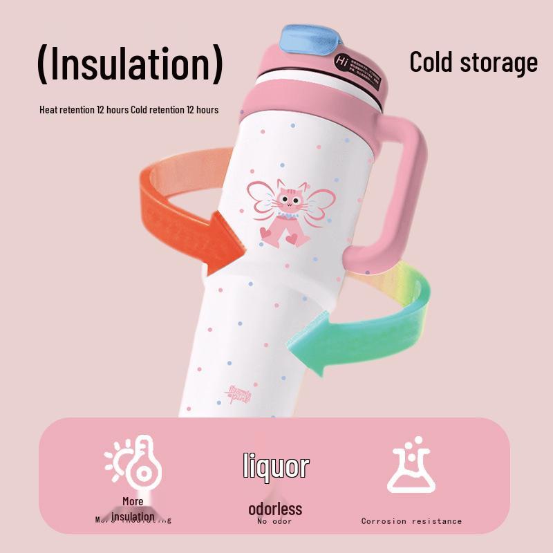 Anpassningsbar Jumbo Isolerad Ice King-mugg för Kvinnor - Stor Kapacitet Sugrörsmugg, Idealisk Födelsedagspresent