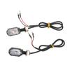 2 Pcs Universal Motorcycle Turn Signal Lights 12V Steering Lamp Mini Oval Lamp for ATV Scooter