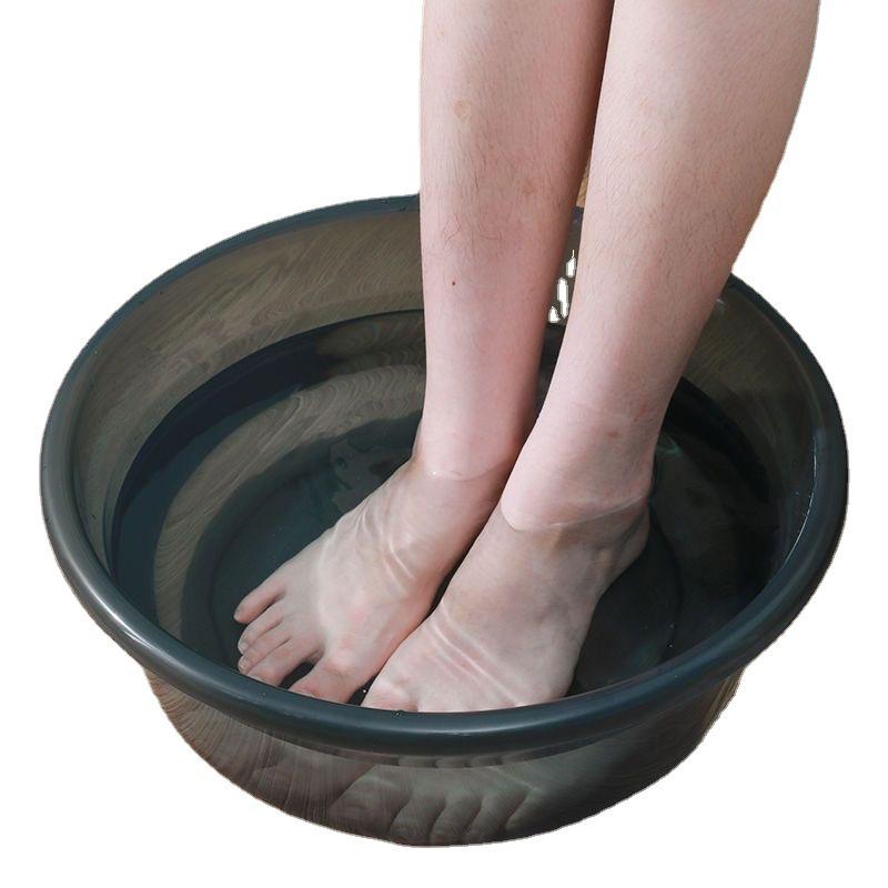 Durable Clear Plastic Washbasin for Vegetables, Laundry, and Foot Washing - Child and Baby-Friendly