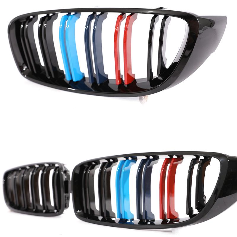 Front Bumper Kidney Gloss Black Carbon Chrome Grill M Color Grille Grill For BMW 4 Series Gran F32 F33 F36 F80 F82 2013-2020 GY6