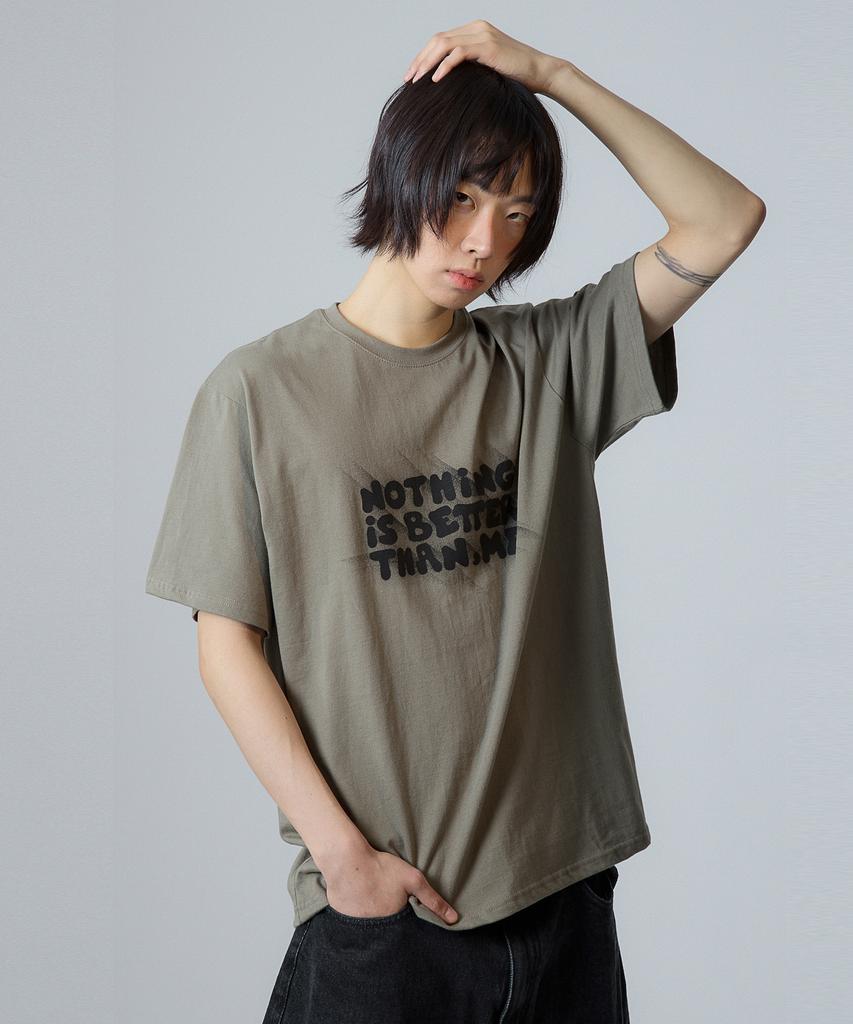 Nasttingijeubeleoldaenmi Light Lettering Tee_Khaki