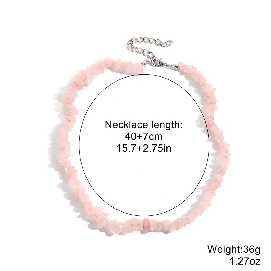 Necklace for Women Necklace Bohemian Colorful Gravel Ins Necklace Women Natural Stone Necklace Summer Jewelry Beautiful Elegant Necklace for Her