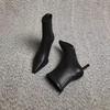 Autumn Vintage Pointed Toe Women Ankle Boots Fashion Soft Leather Ladies Elegant High Heel Short Botas Zapatos De Mujer