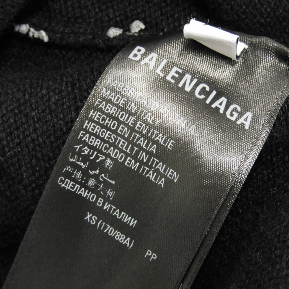 Used 11221 All-Over Logo Print Crew Neck 702959 T4127 1000 7840 All-Over Print Cashmere Wool XS 170/88A Unused Black