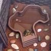 Tortoise Bathing Pool Reptile Bath Tub With Ramp Easy-Clean Soaking Tub Aquarium Animals Food Feeder For Breeding Enclosure