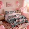 Bed Three-Piece Custom Valentine'S Day Dwarf Print Quilt Cover Pillowcase Bedding