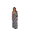 Women's Boho Floral Beach Dress Sleeveless Summer Deep V  Neck Maxi Dress Casual Smocked Flowy A-Line  Sundress Party Long Dresses for Women