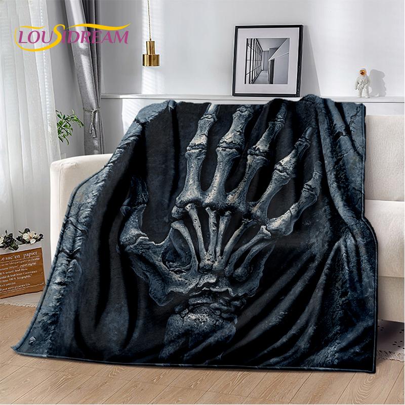 20 Style Gothic Horror Character Skull Ghost Spirit Soft Blanket,Soft Throw Blanket for Home Bedroom Bed Sofa Picnic Travel Gift