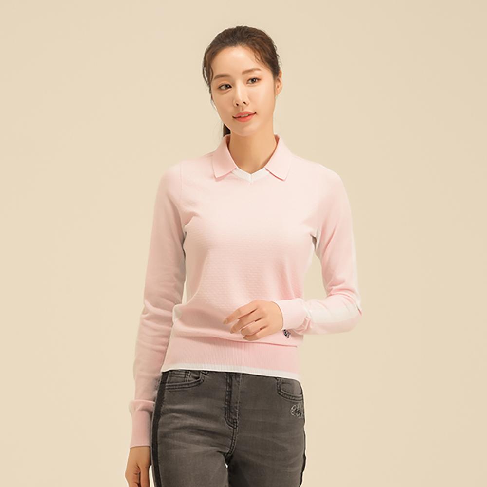 Elle Golf Women S Round Neck Sweater_6H23302 Navy_820/090