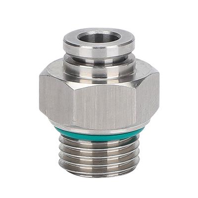 10pcs 304 Stainless Steel PC Pneumatic Quick Connector G Thread M5 1/8" 1/4" 3/8" 1/2" BSP Thread Pipe Water Gas Connector