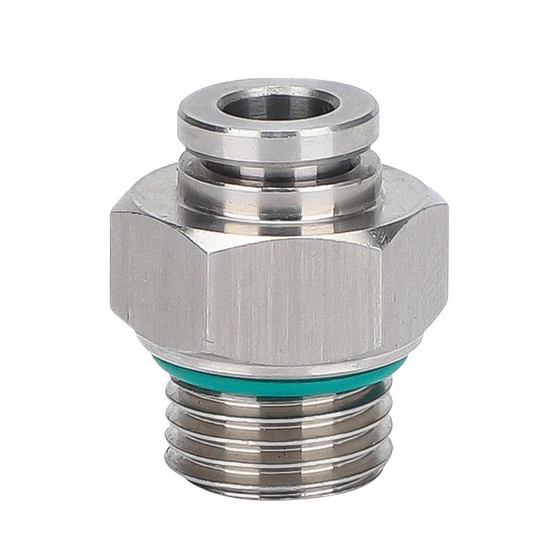 10pcs 304 Stainless Steel PC Pneumatic Quick Connector G Thread M5 1/8" 1/4" 3/8" 1/2" BSP Thread Pipe Water Gas Connector