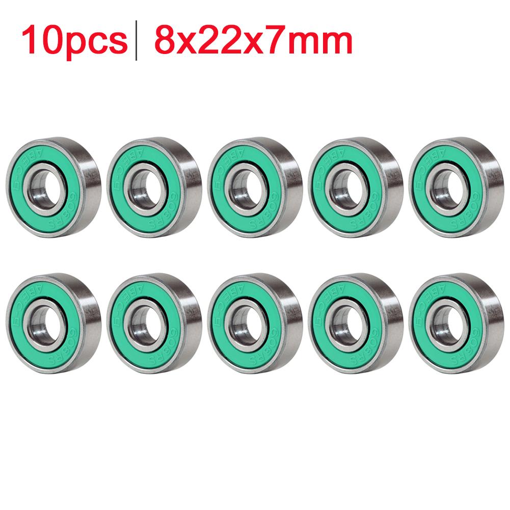 10pcs Inline Roller Skate Bearing 8x22x7mm 608rs ABEC-9 Roller Skate Wheel Bearings Deep Groove Precision Bearing for Skateboard