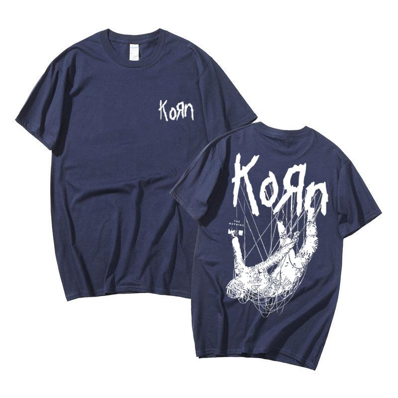 Awesome Singer Rock Band Korn Graphic T-shirt Harajuku Streetwear Men's Novelty Cotton Tshirt Men Short Sleeve Man Casual Tees
