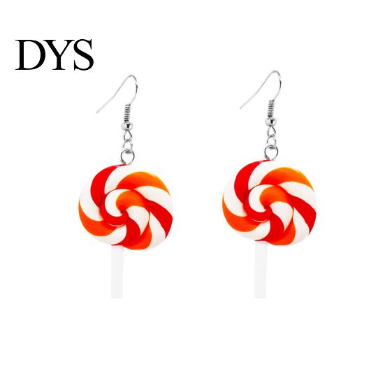 Fashion Rainbow Lollipop Candy Dangle Hook Earrings Women Jewelry Gift Party