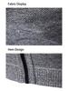Men's Autumn/Winter Fleece-Lined Knit Sweater Vest with Stand Collar