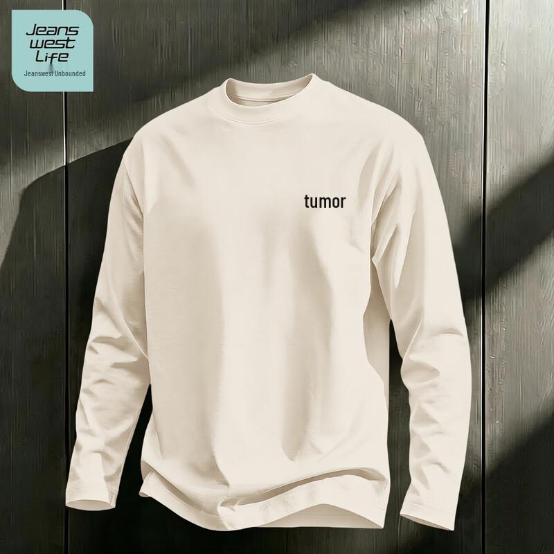 JEANSWEST LIFE Men's Relaxed Fit Cotton Long Sleeve Graphic T-Shirt