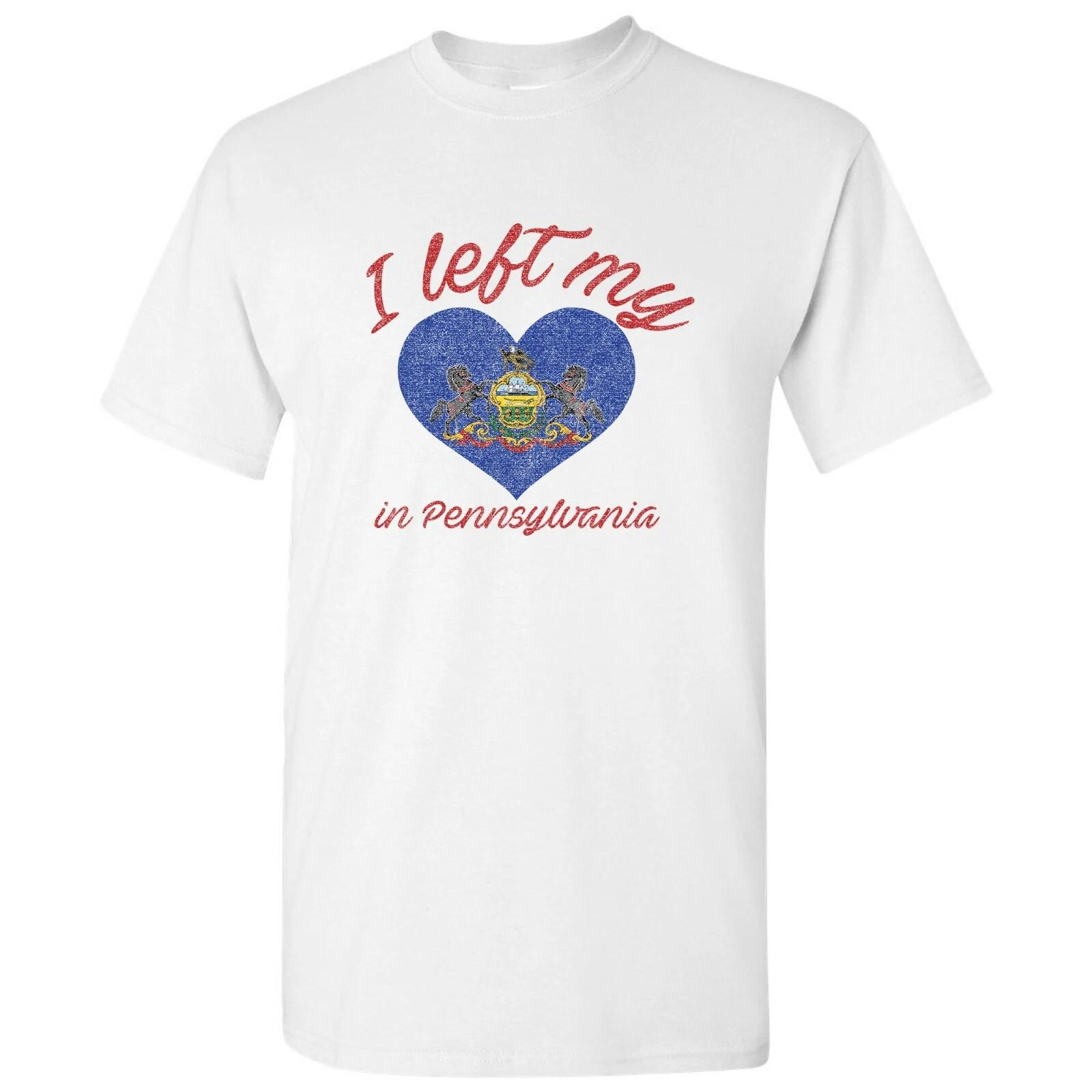 I Left My Heart In Pennsylvania - Hometown Pride T-Shirt - White 2XL