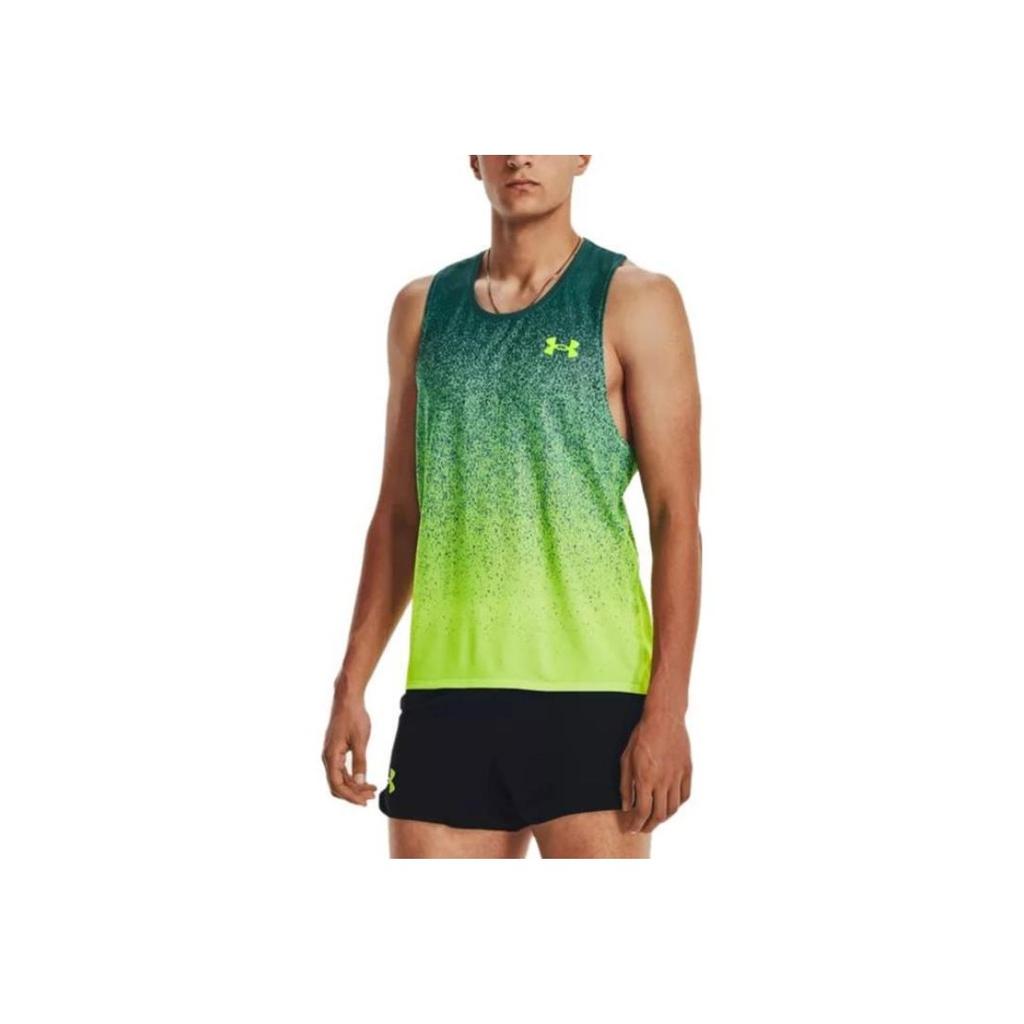 Under Armour Rush Logo Gradient Tank Top Men Tops Teal 1377314-722