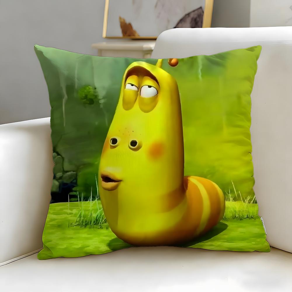 Klasický kreslený povlak na polštář Larva Měkký Snadno omyvatelný Povlak na polštář Univerzální pro pohovku Postel Cestování a Kancelář