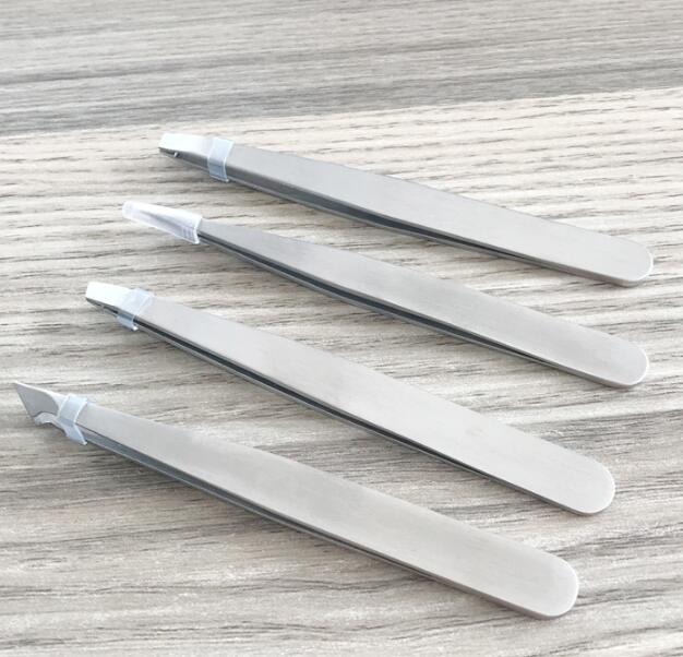 4 Eyebrow Tweezers Set Stainless Steel Eyebrow Clip Stickers Double Eyelid Stickers Tweezers