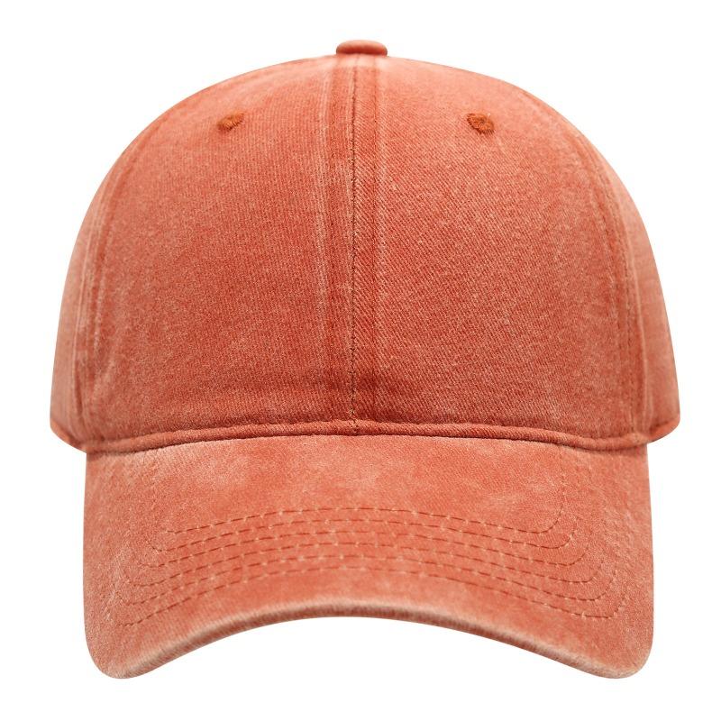 Minimalist Light Plate Pure Cotton Washed Cap Retro Baseball Cap Solid Color Versatile Sunshade Cap Adjustable