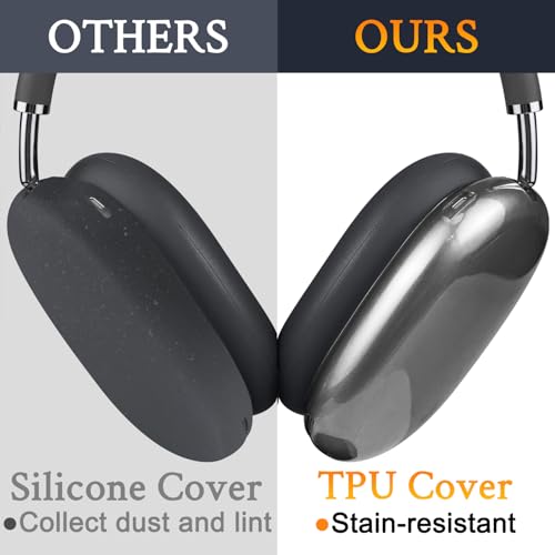 SOULWIT Protective Accessories for AirPods Max: TPU Cover + Headband Cover + Earpad Case, Multi-Functional Protection Kit, Scratch-Resistant, Sweat-Re