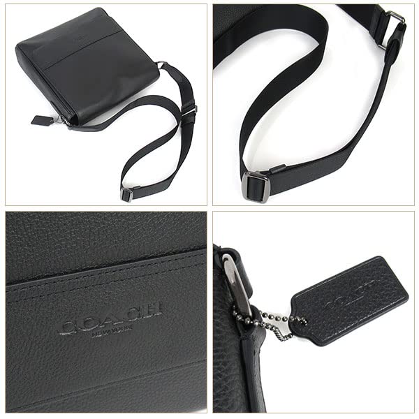 Coach Leather Shoulder Bag, Crossbody, for Men and Women, Black, 4007-qbbk [Used]