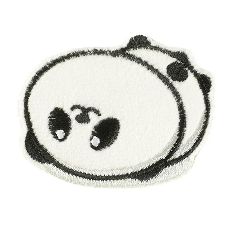 6 Pcs Animal Sew On/Iron On Patches Cartoon Panda Embroidered Patches Sewing Patches Applique Patches for Bag Decoration