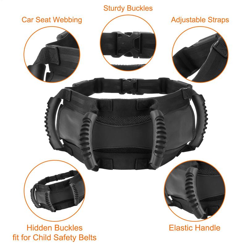 Motorcycle Passenger Handles Adjustable Motorcycle Rear Seat Handle Motorbike Waist Belt Back Seat Handle For Riders Kids Adults