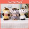Baby Cow Plush Doll Keyring Soft Cotton Toy For Backpack Decor And Gifts