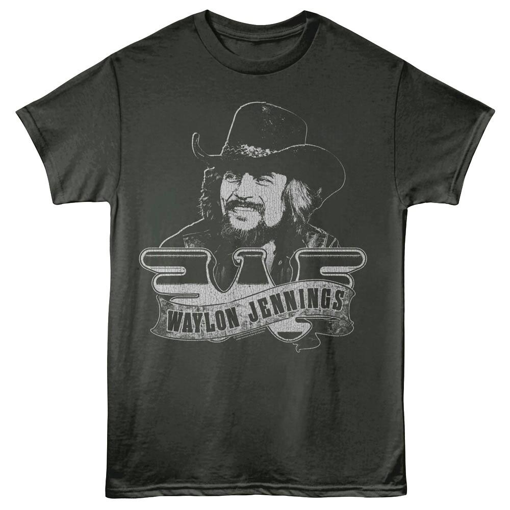 Waylon Jennings Vintage Logo Men T Shirt XXL