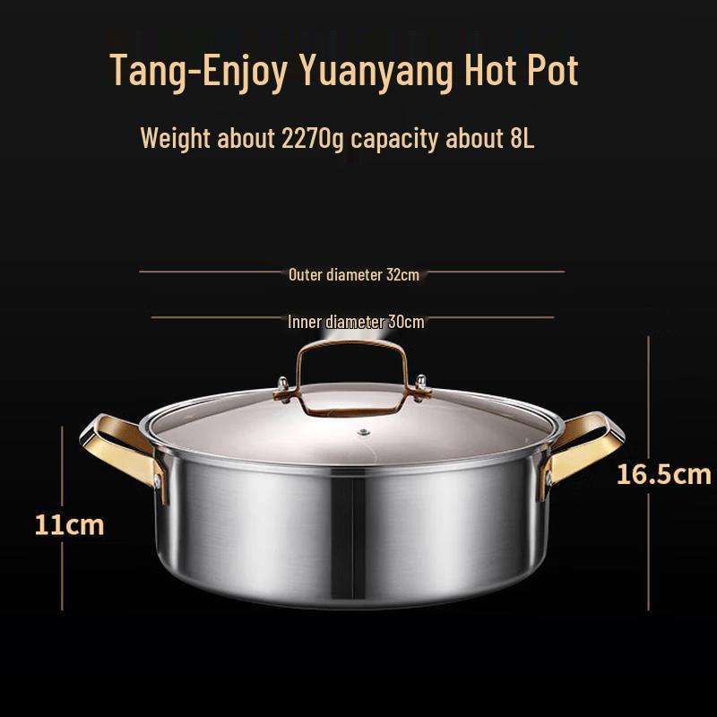 Wutuo Stainless Steel Yuan-Yang Hotpot