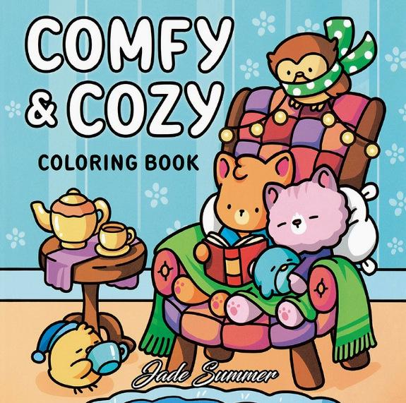 Children's Cartoon Coloring Book: Cute, Comfortable, Warm, Stress Relief, Simple Graffiti Drawing for Kids