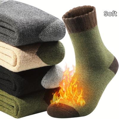 1Pairs Merino  Socks for Men, Thick Warm Winter Socks, Super Soft Thermal Socks for Men Hiking Cozy Socks