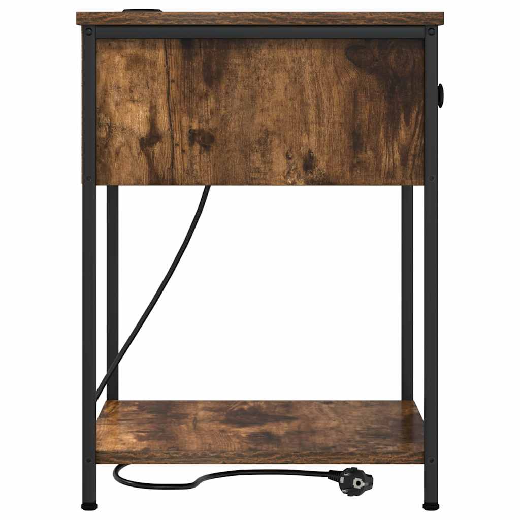 Nightstand Set 2 pcs Smoked Oak 42 x 41 x 56 cm