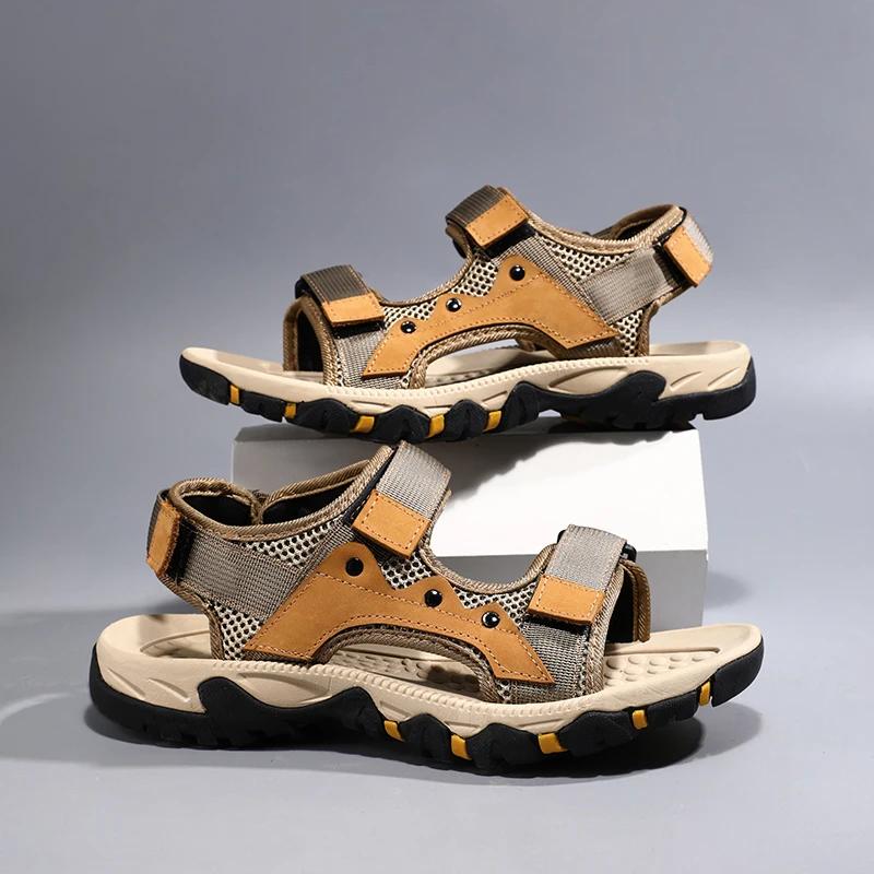 Men Sandals Summer Casual Shoes Beach Outdoor Sandals Men Sandalias Hombre Lightweight Roman Style Wading Sneakers Zapatillas