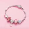 Silver Plated Fashion Women Bracelets Heart Clasp Snake Chain Basic Charms Bead Making Bracelet Diy Jewelry Gift