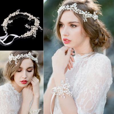 Perlen handgefertigtes Stirnband Kopfschmuck Strass Brautkopfschmuck Brautjungfern Haaraccessoire