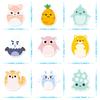 50 Simple Fruit Animal Stickers Fresh and Creative Simple Cute Simple Animal Stickers