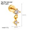 1PC Stainless Steel Star Moon Sun Stud Earrings For Women Simple Daily Wear Cartilage Piercing Earring Punk Unisex Rock Jewelry